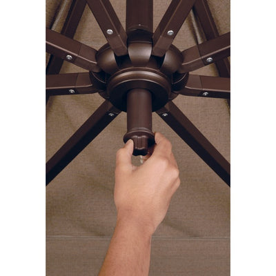 Skye 8.6' Square Cantilever Umbrella with Cross Bar Stand
