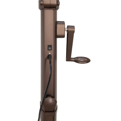 Bali Pro 10' Square Cantilever Umbrella with Cross Bar Stand and Starlights