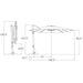 SSAD45-10SQ00-D3474 Outdoor/Outdoor Shade/Patio Umbrellas