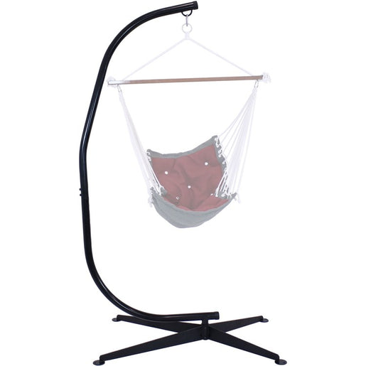 Steel C Stand for Hanging Hammock Hanging Chairs - Black