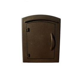 Manchester Non-Locking Column Mount Mailbox with Plain Door - Bronze