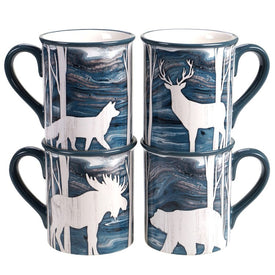 Fluidity Lodge Mugs 16 oz. Asst. Set of 4