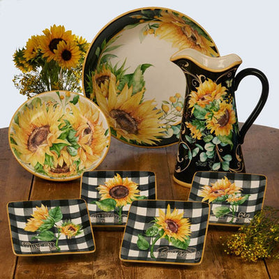 Sunflower Fields Soup/Pasta Bowls Set of 4