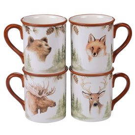 Mountain Retreat 16 oz Mugs Set of 4 Assorted