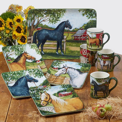 Clover Farm Salad Plates 8.5" Set of 4 Assorted