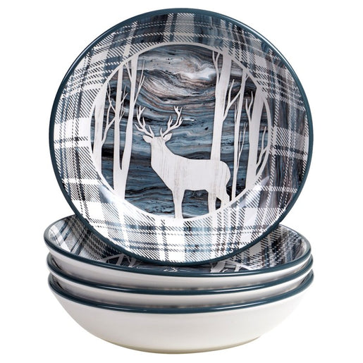 Fluidity Lodge Soup/Pasta Bowls 9" x 2" Set of 4