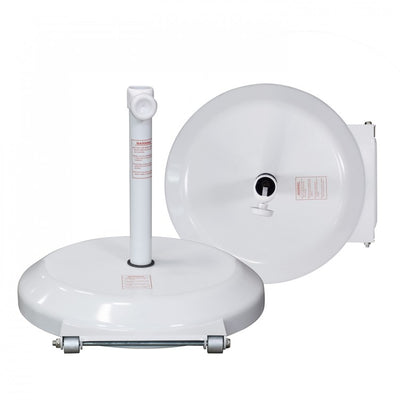 75 LBS Umbrella Base with Steel Cover - Concrete White