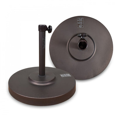 50 LBS Umbrella Base with Steel Cover - Concrete Black