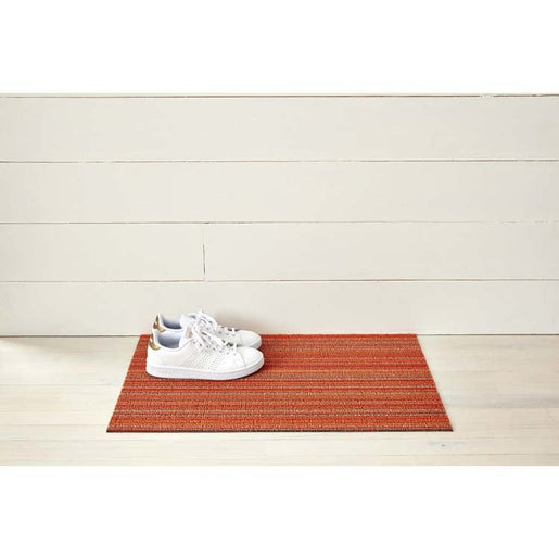 Skinny Stripe Shag Runner 18" x 28" - Orange