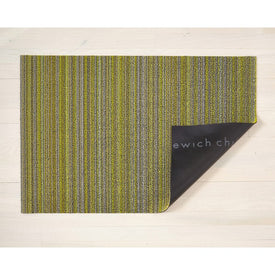 Skinny Stripe Shag Utility Mat 24" x 36" - Citron