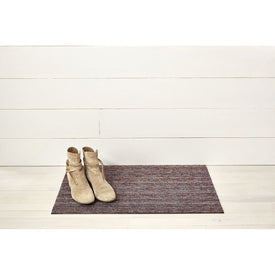 Skinny Stripe Shag Runner 18" x 28" - Mulberry