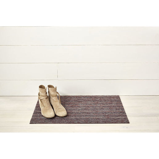 Skinny Stripe Shag Runner 18" x 28" - Mulberry
