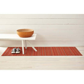 Skinny Stripe Shag Runner 24" x 72" - Orange
