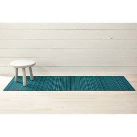 Skinny Stripe Shag Runner 24" x 72" - Turquoise