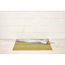 Skinny Stripe Shag Runner 18" x 28" - Citron