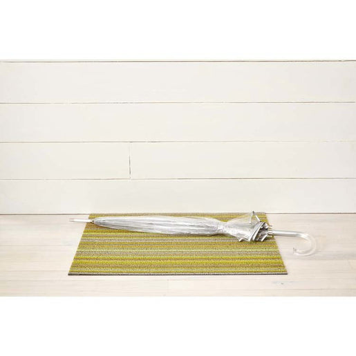 Skinny Stripe Shag Runner 18" x 28" - Citron