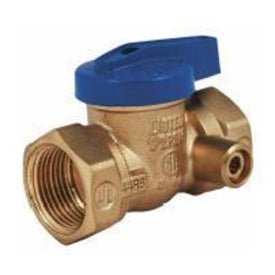 Ball Valve T-3100 Blue Top Gas with Sidetap 1 Inch Female Forged Brass 125 Pounds per Square Inch Lever 1 Nitrile Rubber