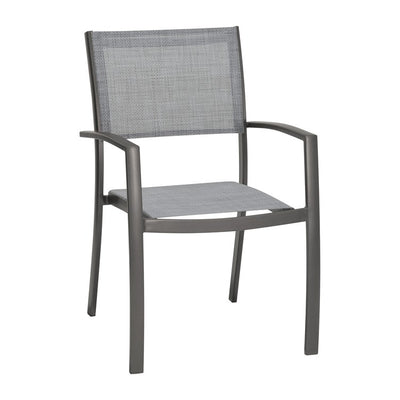 Solana Outdoor Aluminum Arm Dining Chairs Set of 2