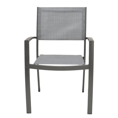 Solana Outdoor Aluminum Arm Dining Chairs Set of 2