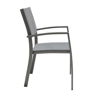 Solana Outdoor Aluminum Arm Dining Chairs Set of 2