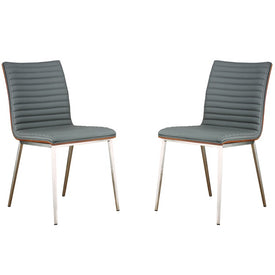Cafe Brushed Stainless Steel Dining Chair