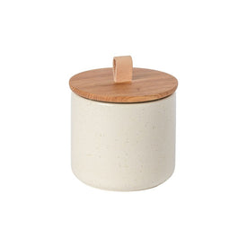 Pacifica 6" Canister with Oak Wood Lid - Vanilla