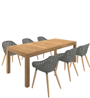 Product Image: SCRINRECBIG-6CANNESGR-LOT Outdoor/Patio Furniture/Patio Dining Sets