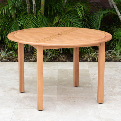 Teak Finish Patio Dining Table