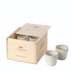 Grespresso Espresso Cups Set of 8 in Gift Box - White