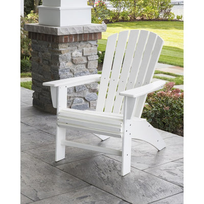 Nautical Curveback Adirondack Chair - White