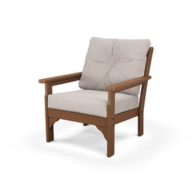 Vineyard Deep Seating Chair - Teak/Dune Burlap
