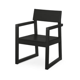 Edge Dining Arm Chair - Black