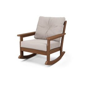 Vineyard Deep Seating Rocking Chair - Teak/Dune Burlap