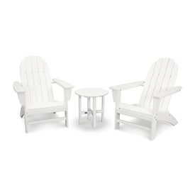Vineyard Three-Piece Adirondack Set - White