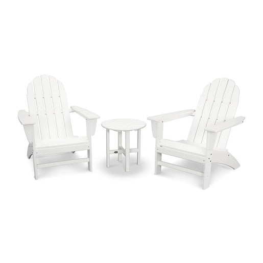 Vineyard Three-Piece Adirondack Set - White
