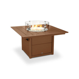 Square 42" Fire Pit Table - Teak