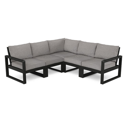 Edge Five-Piece Modular Deep Seating Set - Black/Gray Mist