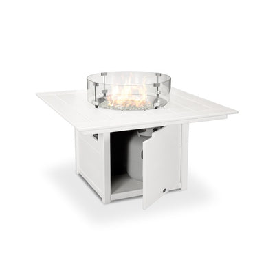 Square 42" Fire Pit Table - White