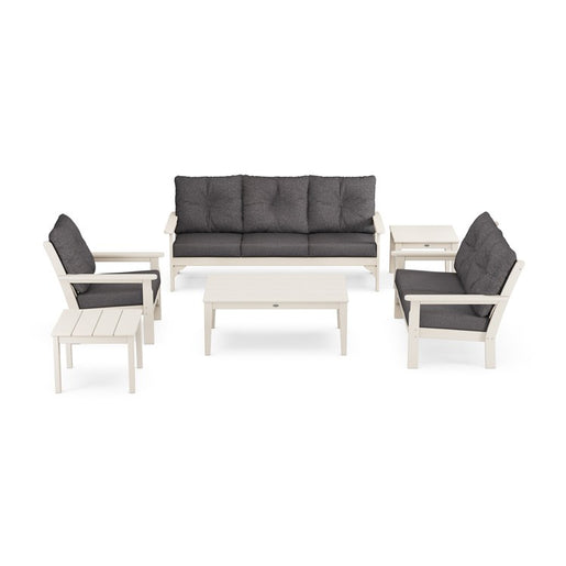 Vineyard Six-Piece Deep Seating Set - Sand/Ash Charcoal