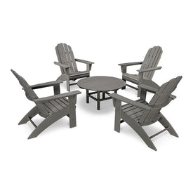Vineyard Five-Piece Oversized Adirondack Set - Slate Gray