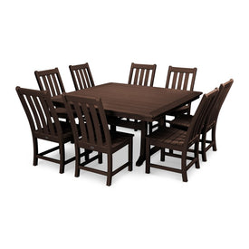Vineyard Nine-Piece Dining Set - Mahogany