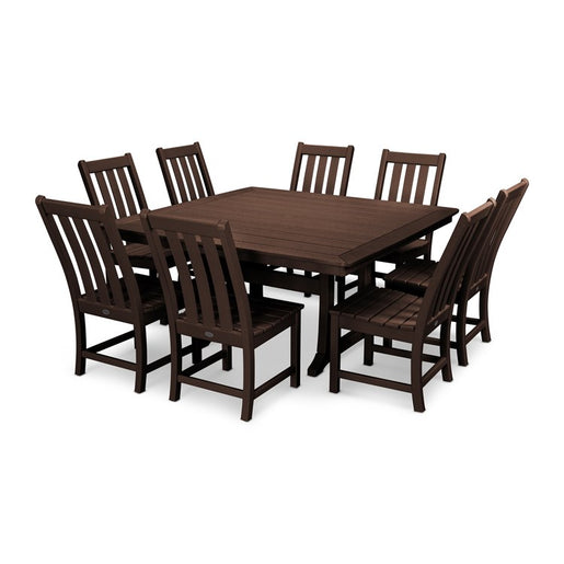 Vineyard Nine-Piece Dining Set - Mahogany