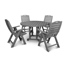 Nautical Five-Piece Dining Set - Slate Gray