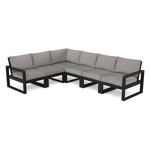 Edge Six-Piece Modular Deep Seating Set - Black/Gray Mist