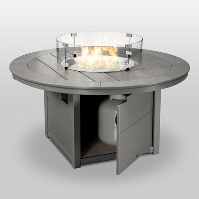 Round 48" Fire Pit Table - Slate Gray