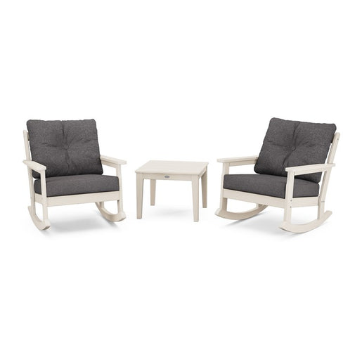 Vineyard Three-Piece Deep Seating Rocker Set - Sand/Antler Charcoal