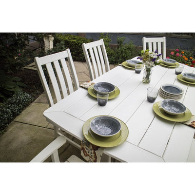 Vineyard Nautical Seven-Piece Trestle Dining Set - White