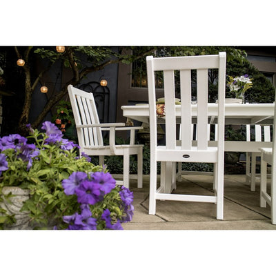 Vineyard Nautical Seven-Piece Trestle Dining Set - White