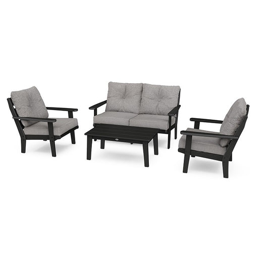 Lakeside Four-Piece Deep Seating Set - Black/Gray Mist