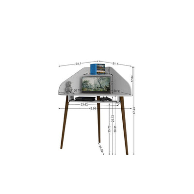 Bradley Floating Corner Desk with Keyboard Shelf